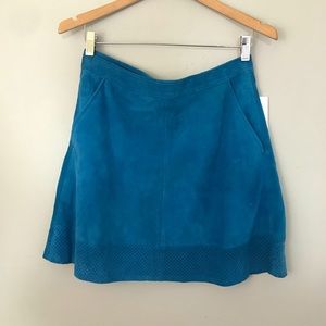 ANTHROPOLOGIE: NWT Leifsdottir Blue Suede Mini